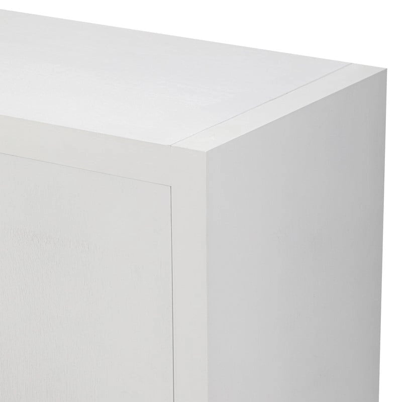 Meuble léger au design luxueux, doté de pieds de support uniques et d'étagères réglables, idéal pour les salons et les couloirs.