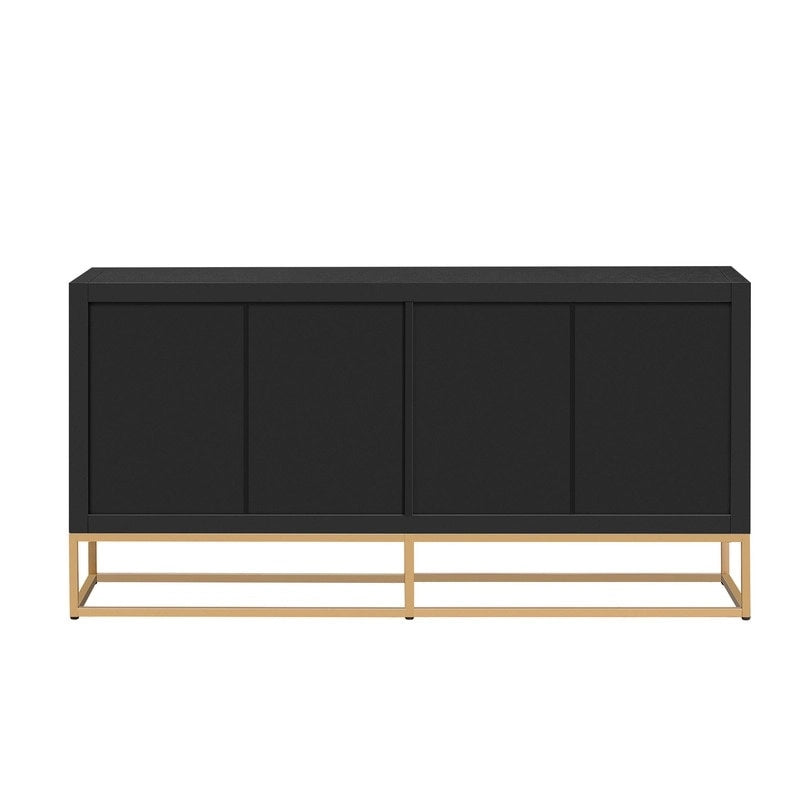 Meuble léger au design luxueux, doté de pieds de support uniques et d'étagères réglables, idéal pour les salons et les couloirs.