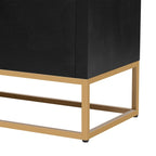 Meuble léger au design luxueux, doté de pieds de support uniques et d'étagères réglables, idéal pour les salons et les couloirs.