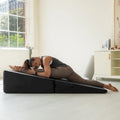 Rampe d'accès Avana Reach Super Ramp / Banc de lit convertible avec housse amovible pour yoga et massage, en microvelours