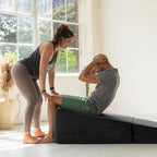 Rampe d'accès Avana Reach Super Ramp / Banc de lit convertible avec housse amovible pour yoga et massage, en microvelours