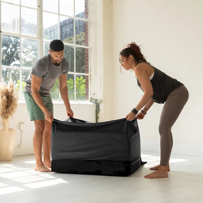 Rampe d'accès Avana Reach Super Ramp / Banc de lit convertible avec housse amovible pour yoga et massage, en microvelours