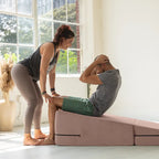 Rampe d'accès Avana Reach Super Ramp / Banc de lit convertible avec housse amovible pour yoga et massage, en microvelours