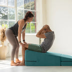 Rampe d'accès Avana Reach Super Ramp / Banc de lit convertible avec housse amovible pour yoga et massage, en microvelours