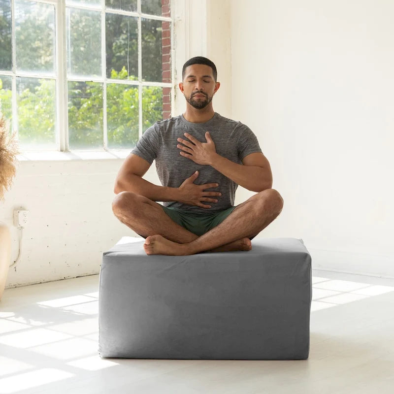 Rampe d'accès Avana Reach Super Ramp / Banc de lit convertible avec housse amovible pour yoga et massage, en microvelours