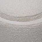 Banc rond Shawn Boucle avec pied rond à demi-bavette, blanc cassé