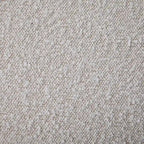 Banc rond Shawn Boucle avec pied rond à demi-bavette, blanc cassé