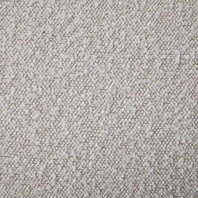 Banc rond Shawn Boucle avec pied rond à demi-bavette, blanc cassé