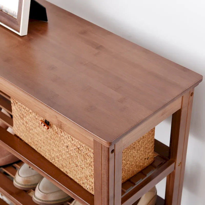 Étagère de rangement simple pour la maison, banc de rangement pour chaussures à deux niveaux, meuble à chaussures économique.