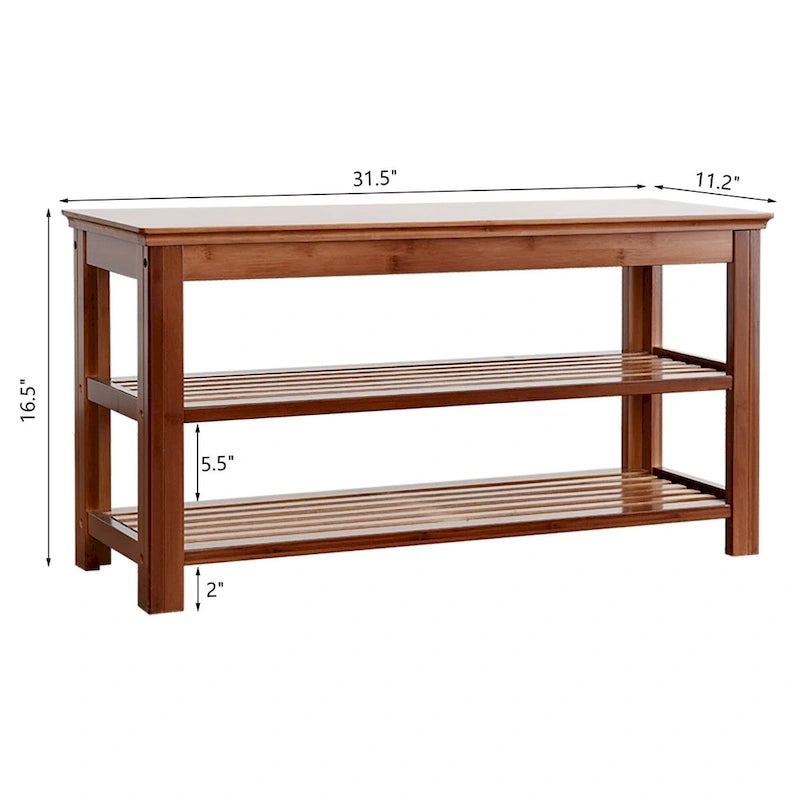 Étagère de rangement simple pour la maison, banc de rangement pour chaussures à deux niveaux, meuble à chaussures économique.