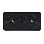 Buffet offrant un grand espace de rangement et des étagères réglables