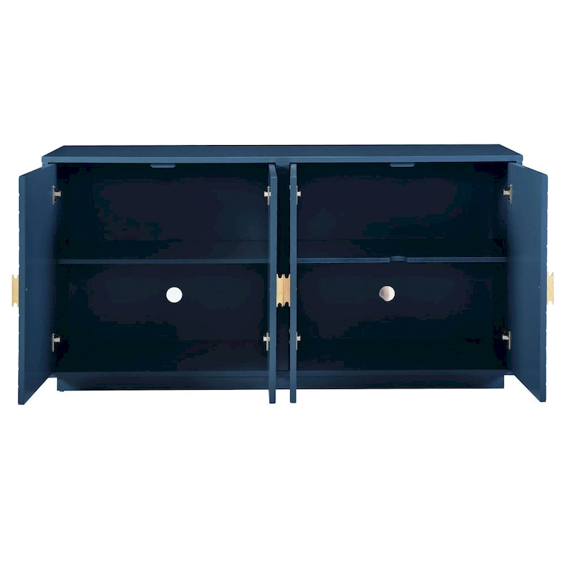 Buffet offrant un grand espace de rangement et des étagères réglables