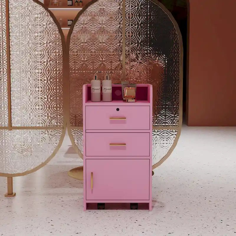 Armoire de rangement verrouillable pour salon de beauté, support pour sèche-cheveux, tiroir pour matériel de coiffure