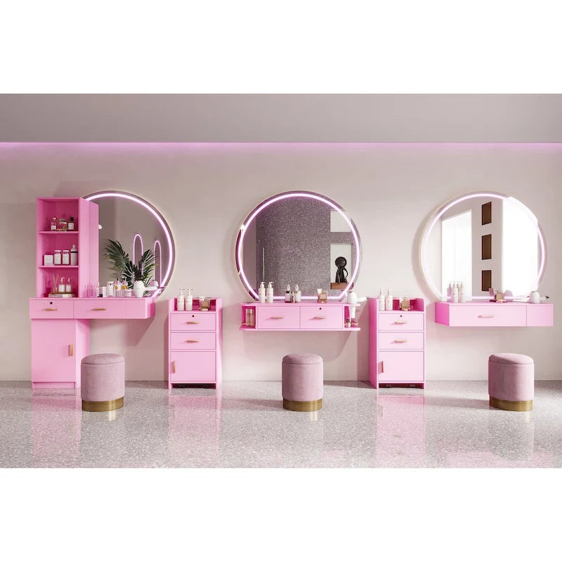 Armoire de rangement verrouillable pour salon de beauté, support pour sèche-cheveux, tiroir pour matériel de coiffure