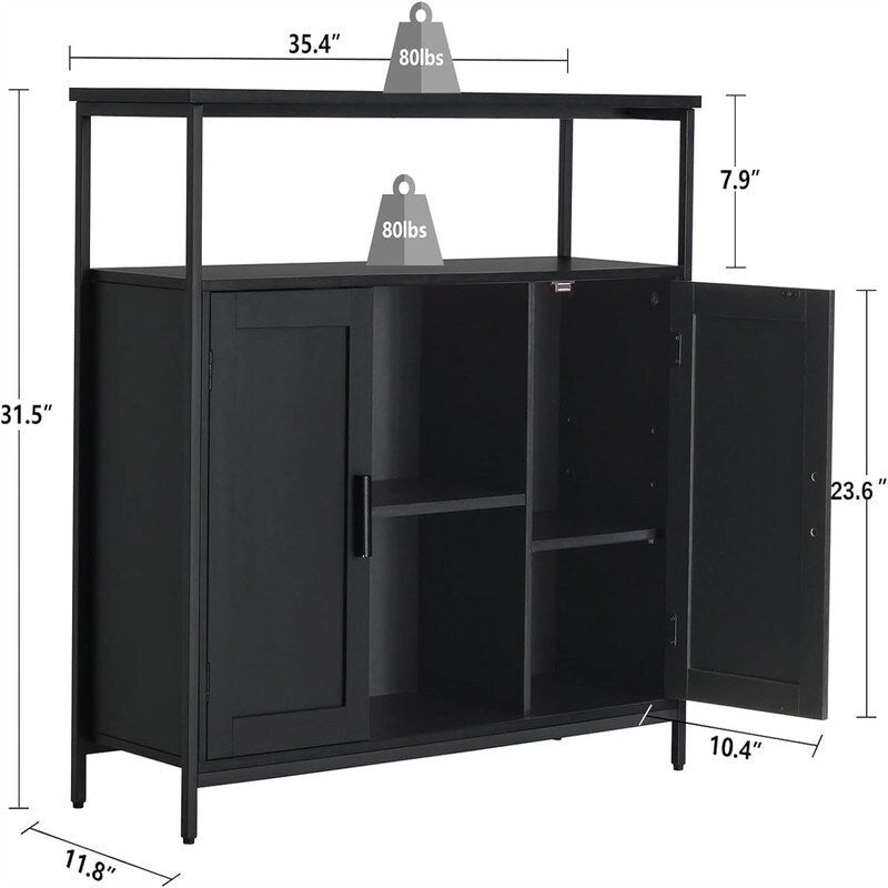 Armoire de rangement à 2 portes - 11,81 cm (P) x 35,43 cm (L) x 31,5 cm (H)