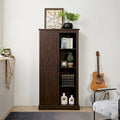 Armoire de rangement avec porte coulissante en bois rustique de style grange, meuble de rangement coulissant pour garde-manger et étagères.