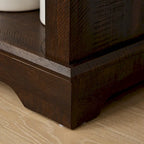 Armoire de rangement avec porte coulissante en bois rustique de style grange, meuble de rangement coulissant pour garde-manger et étagères.