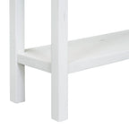 Console rustique d'entrée, table d'appoint de 152 cm de long avec deux tiroirs de tailles différentes et une étagère inférieure pour le rangement