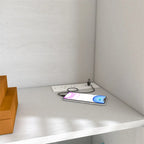 Armoire de rangement avec portes en rotin, haute armoire autoportante