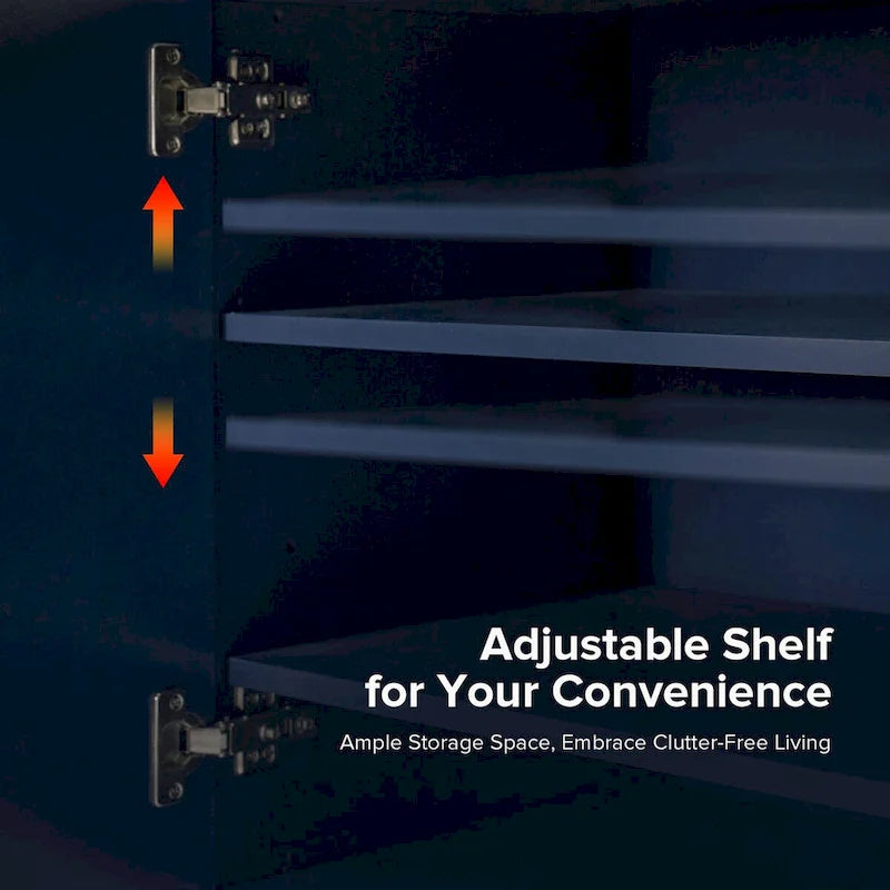 Buffet Reginald Modern de 147 cm de large avec gestion des câbles et pieds réglables par HULALA HOME