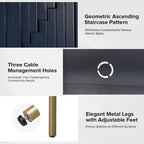 Buffet Reginald Modern de 147 cm de large avec gestion des câbles et pieds réglables par HULALA HOME