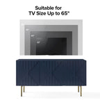 Buffet Reginald Modern de 147 cm de large avec gestion des câbles et pieds réglables par HULALA HOME