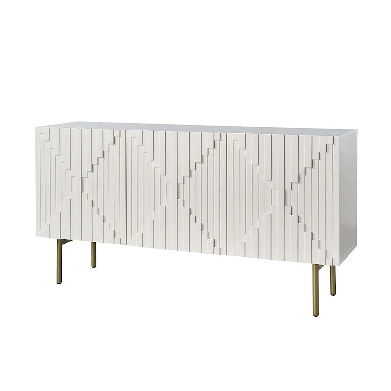Buffet Reginald Modern de 147 cm de large avec gestion des câbles et pieds réglables par HULALA HOME