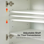 Buffet Reginald Modern de 147 cm de large avec gestion des câbles et pieds réglables par HULALA HOME