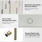 Buffet Reginald Modern de 147 cm de large avec gestion des câbles et pieds réglables par HULALA HOME