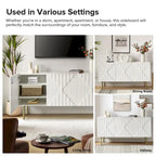 Buffet Reginald Modern de 147 cm de large avec gestion des câbles et pieds réglables par HULALA HOME