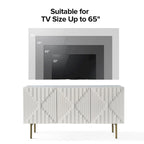 Buffet Reginald Modern de 147 cm de large avec gestion des câbles et pieds réglables par HULALA HOME