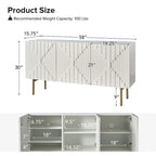 Buffet Reginald Modern de 147 cm de large avec gestion des câbles et pieds réglables par HULALA HOME