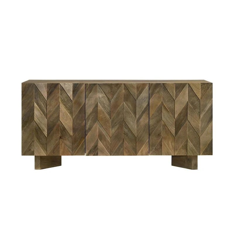 Buffet de salle à manger à 3 portes, couleur brun mangue