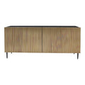 Aurelle Home Art Deco Brass Finish 2-Door Sideboard