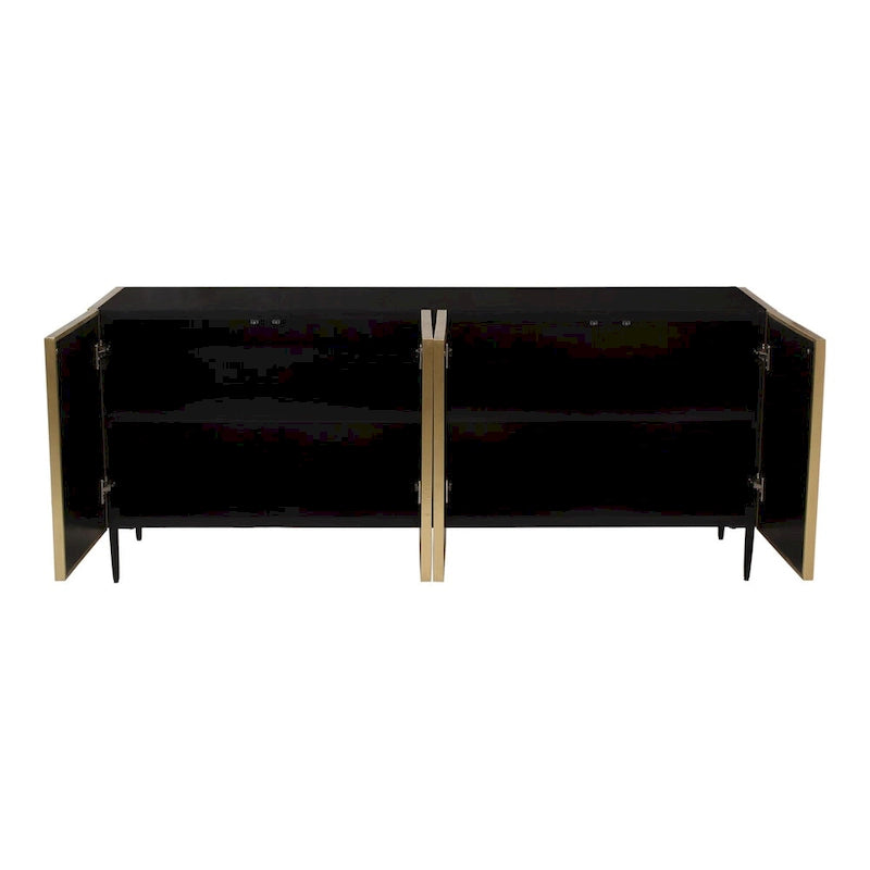 Buffet 2 portes Aurelle Home Art Déco finition laiton