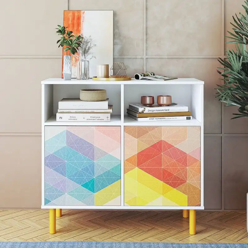 Manhattan Comfort Mid-Century Modern 6 Shelf Sideboard