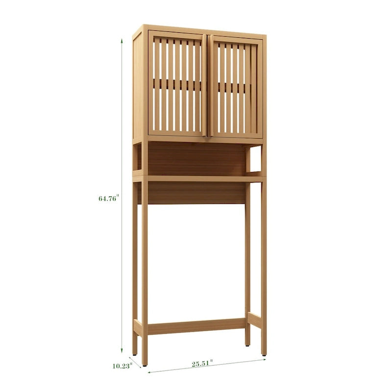 Étagère de rangement pour toilettes, salle de bain indépendante, buanderie, gain de place, couleur naturelle