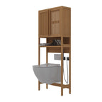 Étagère de rangement pour toilettes, salle de bain indépendante, buanderie, gain de place, couleur naturelle