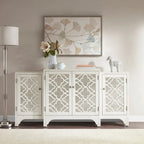 Madison Park Nevaeh Cream Quatrefoil Dining Buffet Server