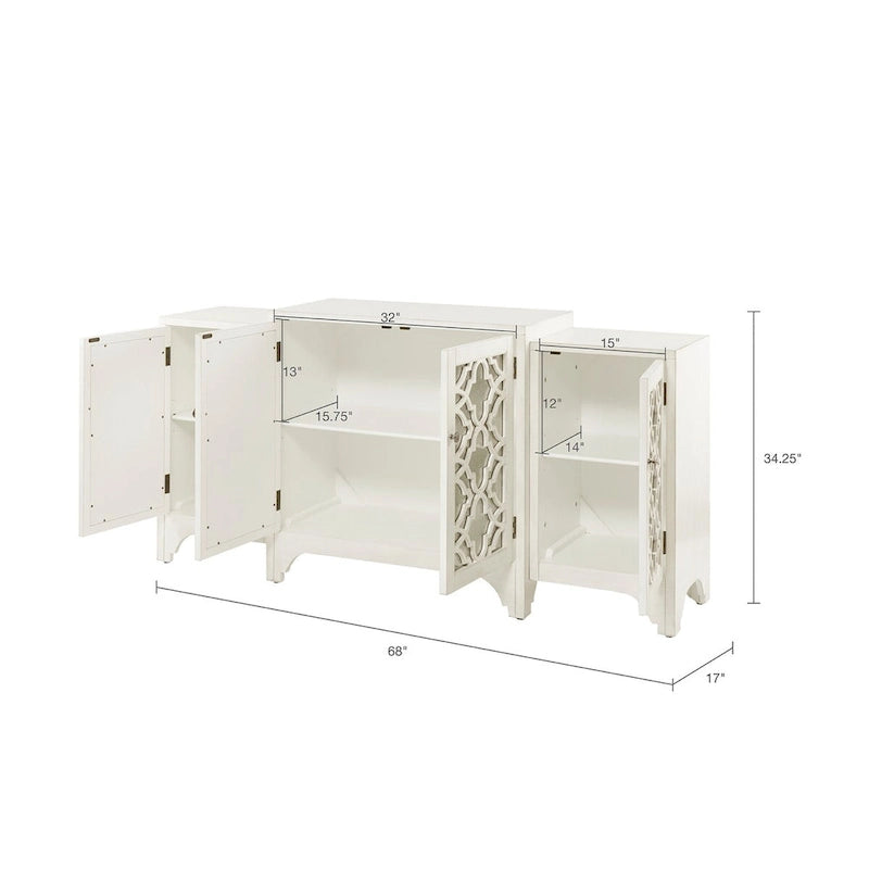 Serveur de buffet Madison Park Nevaeh Cream Quatrefoil