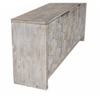 Buffet/meuble d'appoint en bois de style campagnard à 3 portes avec rangement