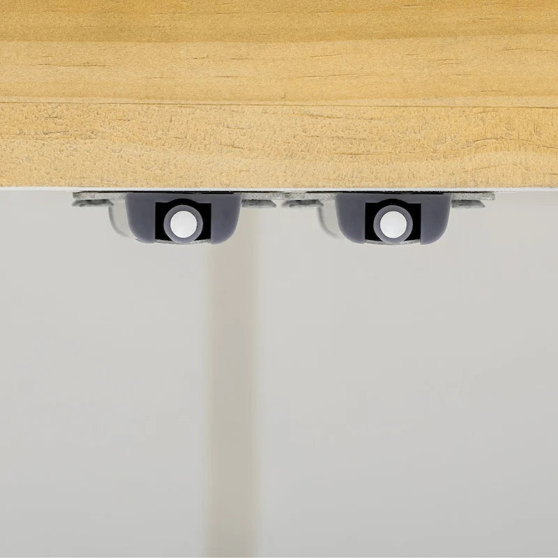 Meuble à quatre portes d'angle arrondies avec panneaux ondulés et étagères réglables, idéal pour un bureau, un salon ou une entrée.