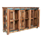 Buffet Lexington à 6 portes en verre, multicolore recyclé