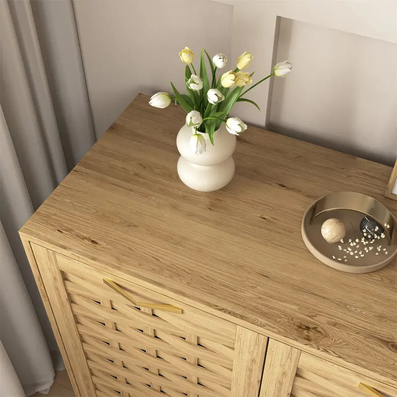 Buffet en bois à 3 portes avec rangements