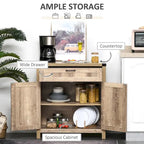 Buffet en bois avec tiroir et étagère réglable - Non applicable