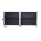 Meuble d'appoint à 4 portes à persiennes, buffet en bois