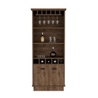 Meuble bar pour cuisine, salle à manger, salon, marron foncé