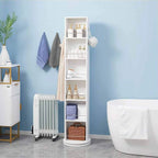 Rotating Storage Cabinet Full-Length Mirror 360-Degree Swivel - 66 5/8H x 12L x 14.4 base diameter