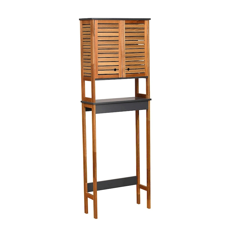 Armoire de rangement à installer au-dessus des toilettes, avec portes à double ventilation - 69 cm (H) x 24 cm (L) x 9 cm (P)