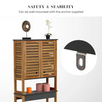 Armoire de rangement à installer au-dessus des toilettes, avec portes à double ventilation - 69 cm (H) x 24 cm (L) x 9 cm (P)